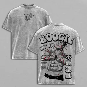 Aoi Todo Boogie Woogie Tee Washed – Jujutsu Kaisen Execution × Shibuya Incident Movie Edition Vintage Oversized Heavy Cotton Anime Manga T-Shirt, Cursed Energy Battle Mode Graphic Top, Retro Unisex Streetwear Sorcerer Power Pose  anime merchandise QYL