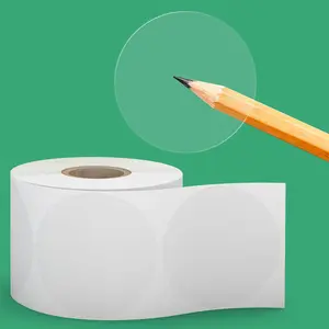 Clear Label Stickers 2" Round - 500 count Transparent Self Adhesive Stickers,  &  Seal Wafer Labels for Envelopes,  Boxes, Packaging, Small Business and Office,