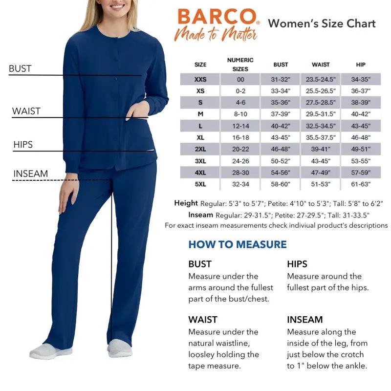 Barco One 5-Pocket V-Neck Yoke & Side Panel Scrub Top