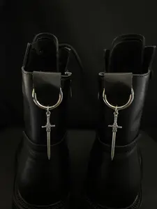 Sword Design Metallic Shoe Charm, Punk Style Shoe Decoration for Men's Boots, Fashionable Shoes Decorations for Daily Use