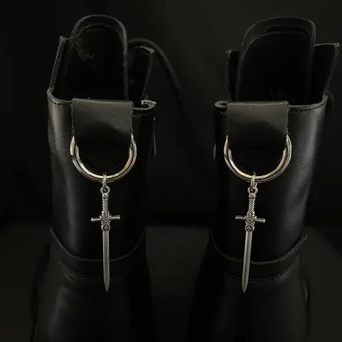 Sword Design Metallic Shoe Charm, Punk Style Shoe Decoration for Men's Boots, Fashionable Shoes Decorations for Daily Use