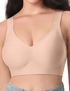 WANAFREE Women Wireless Push Up Bras  Size S to 4XL