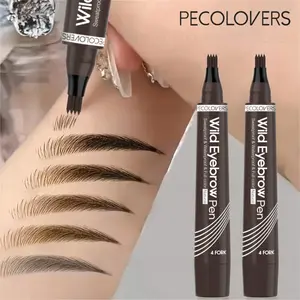 [Permanent Eyebrow Pen] 2pcs Eyebrow Pen With 4-In-1 Dual Tip, Waterproof & Smudge-Proof, Achieve Perfect Brows Precisely, Beginner-Friednly, Beauty Lovers, Rapid Prototyping, Eyebrow Products