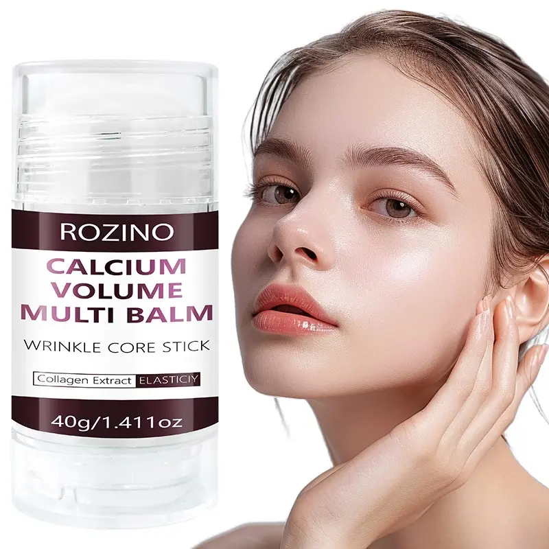 Rozino Calcium Multi-Effect Intensive Moisturizing Balm Stick 40g, Anti-Wrinkle and Firming Formula for Face and Neck, Deep Nourishment for All Skin Types