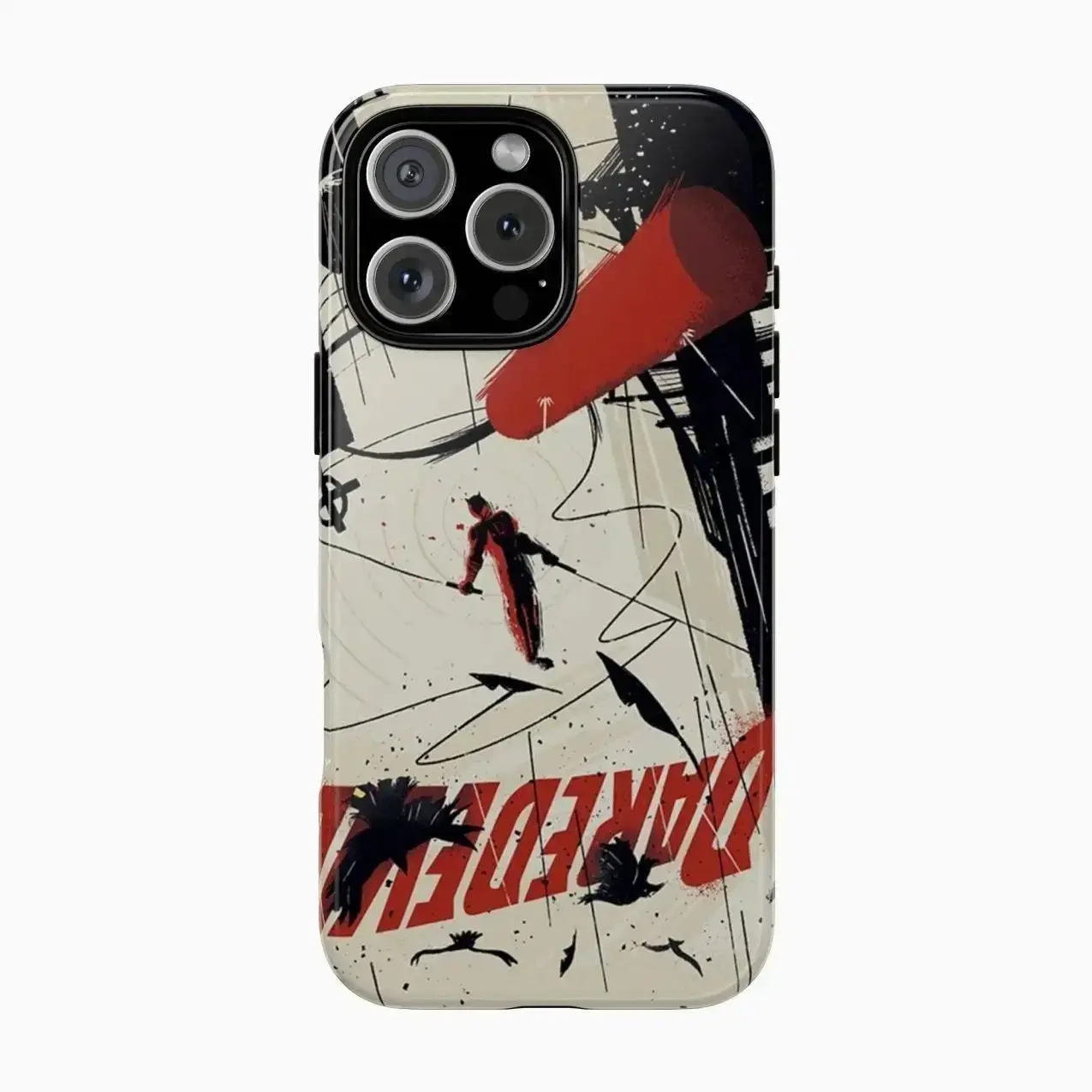 Daredevil iPhone Case – Red Suit Superhero Comic Art Phone Cover, Protective Anti-Scratch Case for iPhone 11–17 Pro Max Plus Series