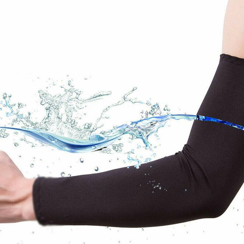 Cooling Arm Sleeves - 5 Pairs Breathable UV Sun Protection Sports Arm Sleeves for Women Men & Youth in Black