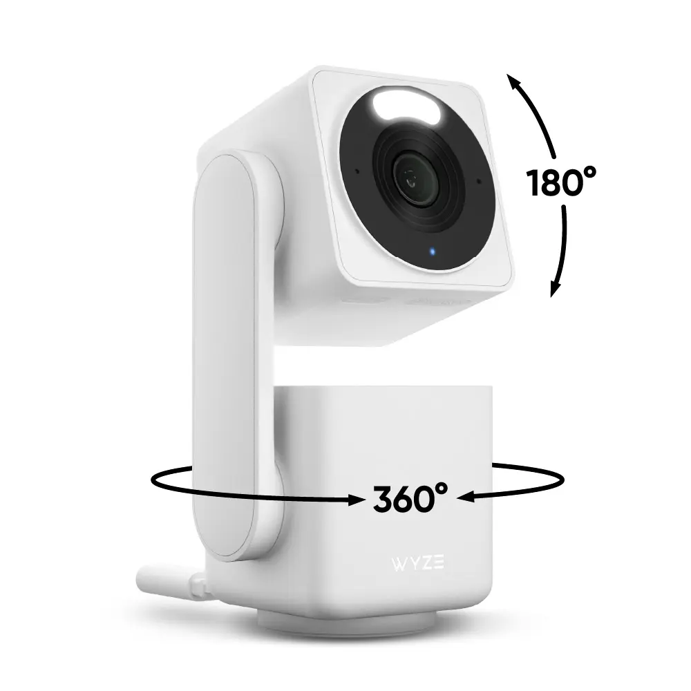 NEW! Wyze Cam Pan v4 - #1 Security Camera on TikTok goes 4K! Wired, Indoor/Outdoor Pan Tilt Zoom (PTZ), 360º Motion Tracking, Color Night Vision, WiFi