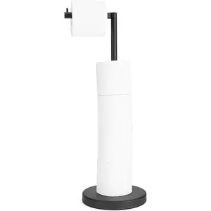 Black Paper Holder Stand 1 pc, Free Standing Paper Holder Stand,Paper with 2.7 Pounds Base for 4+1 Rolls,Tissue Holder