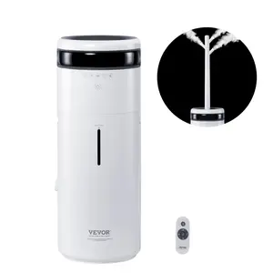 VEVOR Humidifier for Home Large Room, Commercial Humidifier for Whole House 1291.7 sq ft, 16L Water Tank & Night Light & 12h Timer & Auto Shut-Off , Greenhouse, Commercial Branch Tube w/ 360 °   Nozzle