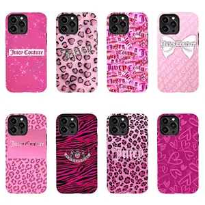 Juicy Couture Y2K Aesthetic Phone Case Cute Pink Cover, Compatible with iPhone X, 11, 12, 13, 14, 15, 16, 17 Cute & Trendy Gift Idea for Any Occasion
