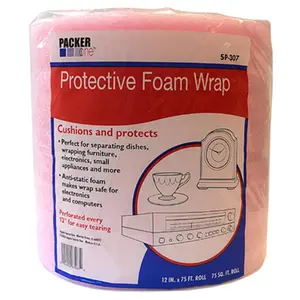 Schwarz Supply Source  12 in. x 75 ft. Protective Foam Wrap, Pink