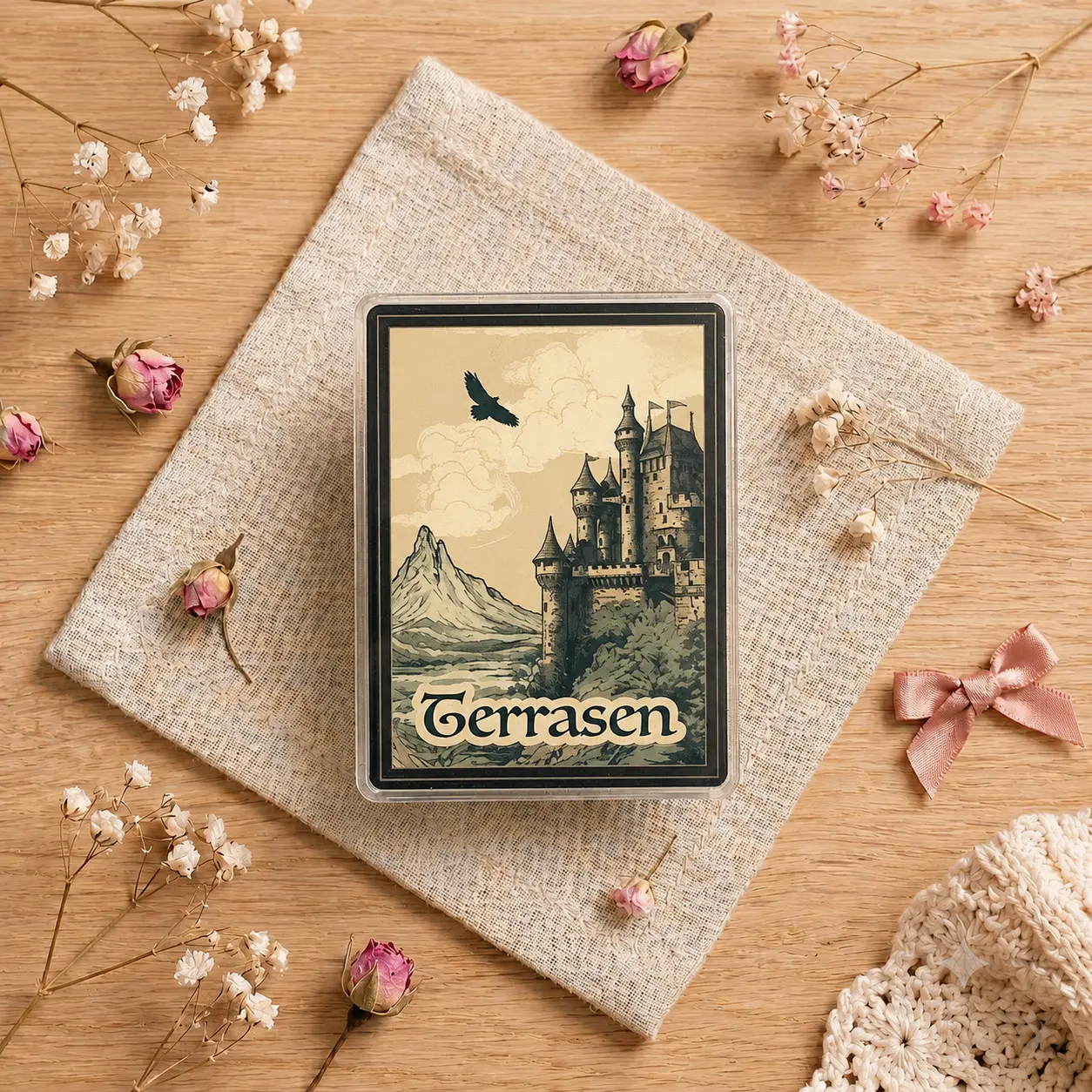 2D Acrylic Terrasen Castle Phone Grip - Vintage Medieval Theme Expandable Phone Stand Holder Anti-Drop Finger Grip