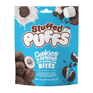 Stuffed Puffs Filled Marshmallow Bites, Cookies n Creme, 2.79 oz Bag