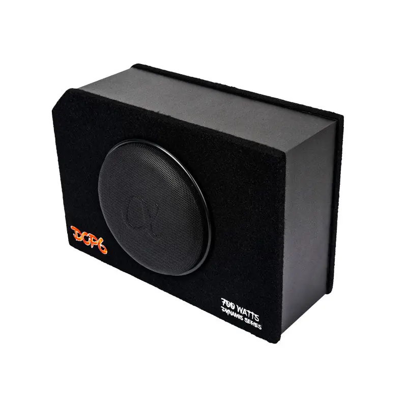 Alphasonik Dynamis DCP6 6.5 inch 600 Watts 4-Ohm Shallow Mount Flat Enclosed Sub woofer in Ported Vented Box for Tight Spaces in Cars and Trucks, Slim Thin Loaded Subwoofer Custom Port Bass Enclosure