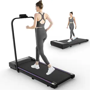 Walking pad Treadmill, 6.2MPH Portable Folding Treadmill with Handle Remote Control, Under Desk Treadmill Easy Storage Home Gym Fitness Equipment Workout Gear dual shock absorption