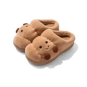 Christmas day gift Woman man Funny Croissant Slippers – Cute Cartoon Pastry Design, Fluffy Thick Plush Cozy Warm Slip-On Shoes, Soft Non-Slip Sole, Indoor Outdoor Winter Home Footwear, Comfy Bedroom House Shoes, Unique Holiday GiftRAIMENTRY