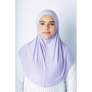 One Piece Slip on Jersey Hijab - Lilac