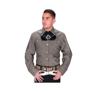 Camisa Charra para Hombre Gris Charra