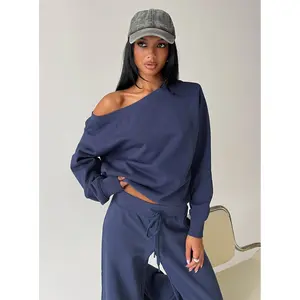 Wellness Off the Shoulder Jumper Navy