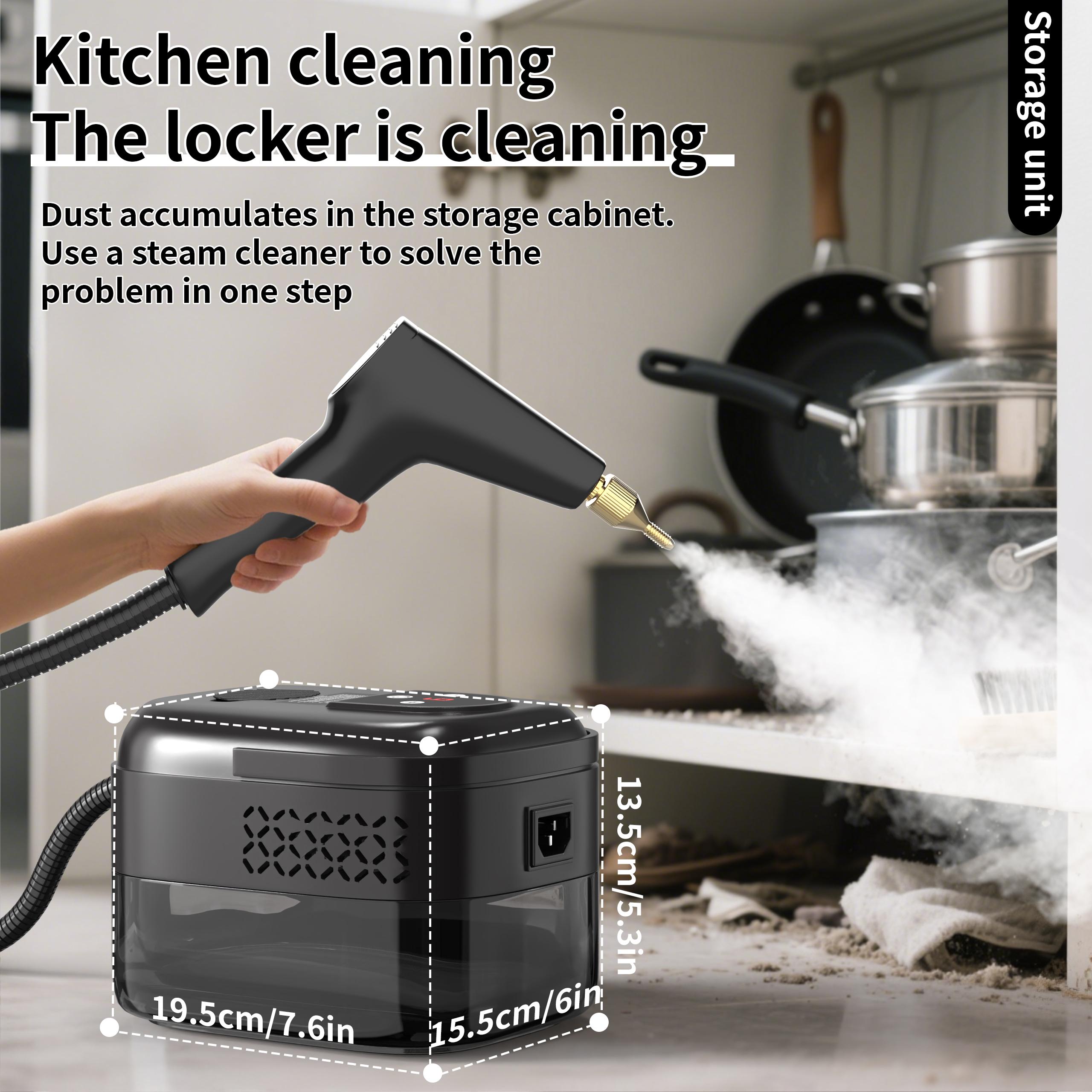 Household portable handheld steam engine with handle to control steam output. Widely applicable, multifunctional and integrated, convenient and fast to use, suitable for various scenarios such as kitchens, cars, dirty floors, bathrooms, etc