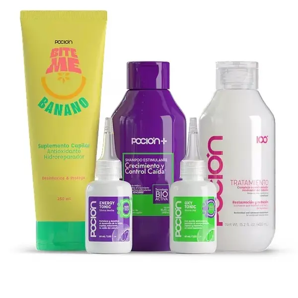Nutrition & Growth 4-Piece Hair Kit: Potion, Shampoo, Capillary Supplement, Tonic Treatment Duo