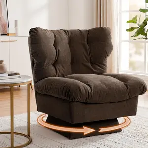 Modern Swivel Chair,360° Swivel Chairs with Thick Tufted Cushions,Swivel Line Vanity Chair Ergonomic Lounge Reading Chairs for Living Room/Bedroom