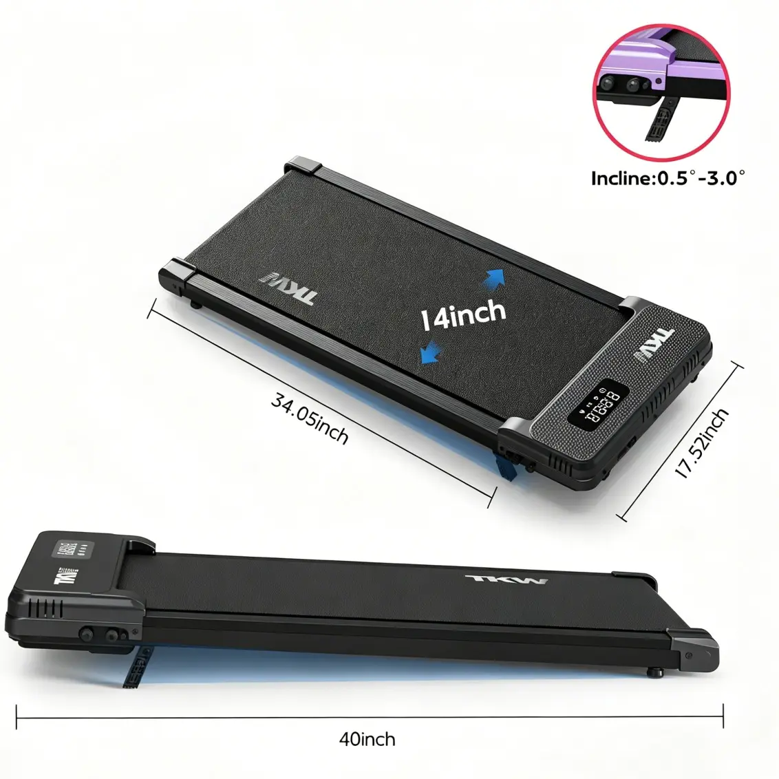 Walking Pad,Indoor Mini Exercise Equipment with RemoteControl, with LED Display