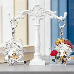 Creepy Circus Keychain, Acrylic Charm Pendant, Kawaii Bag Accessory, Student Backpack Decor, Creative Gift