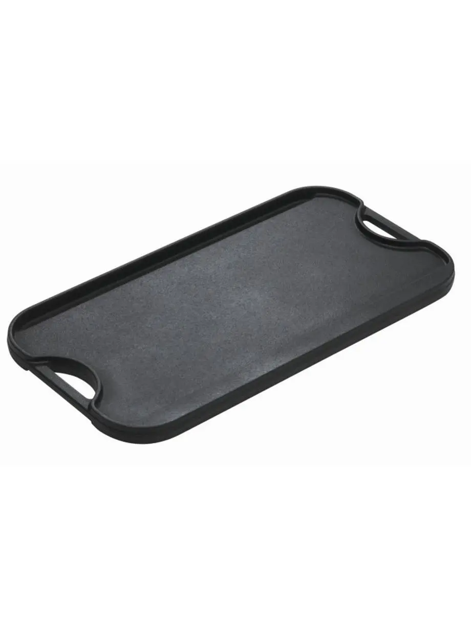 Lodge Logic Pro Cast Iron Rectangular Grid Iron Griddle, Electric Kitchen Appliance for Grilling