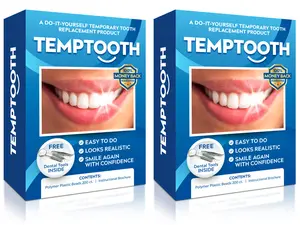 TempTooth Seller Trusted Patented Temporary Tooth Replacement Product - Double Kit (Save $10.80)