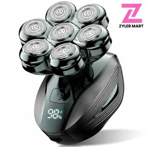 Head Shavers for Bald Men, Men's Multi-Blade Razor Replacement Shaver, Detachable Head Shaver, IPX7 Waterproof Wet Dry Bald Head Shavers, 7D LED Display Electric Rechargeable Head Shaving Kit with Type-C Charge Flawless Daily Removable