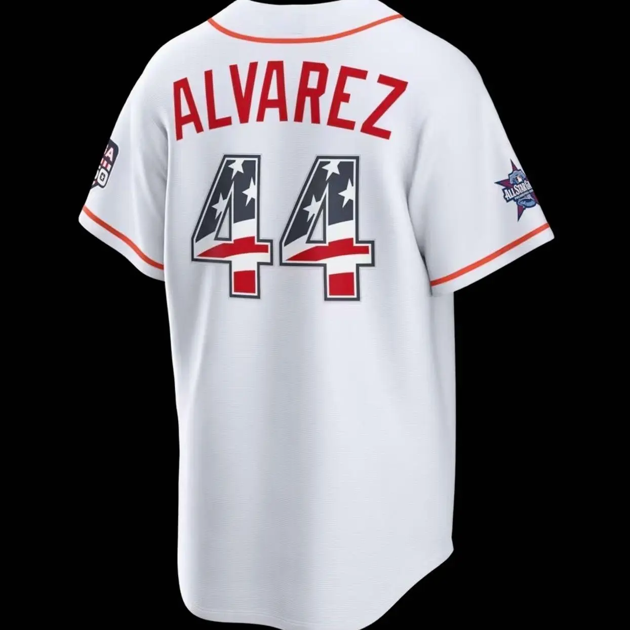 Unisex Baseball Jersey Alvarez 44 2026 All-Star Edition Stars & Stripes Houston White Stadium Jersey