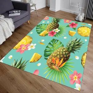 Pineapple, Rug, Area Rug,Non Slip Floor Carpet,Teen'S Carpet ,Room Decor Halloween Gift For Family, Cute Gift Non-Slip Floor Carpet, Decoration Mat for home Living Room Bedroom, Room Decor, Home Decor