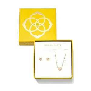 Kendra Scott Anna Pendant Necklace and Stud Earring Gift Set - Gold/White