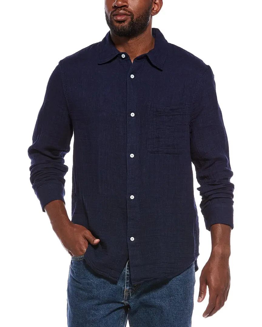 Madewell Indigo Dyed Button Up Shirt