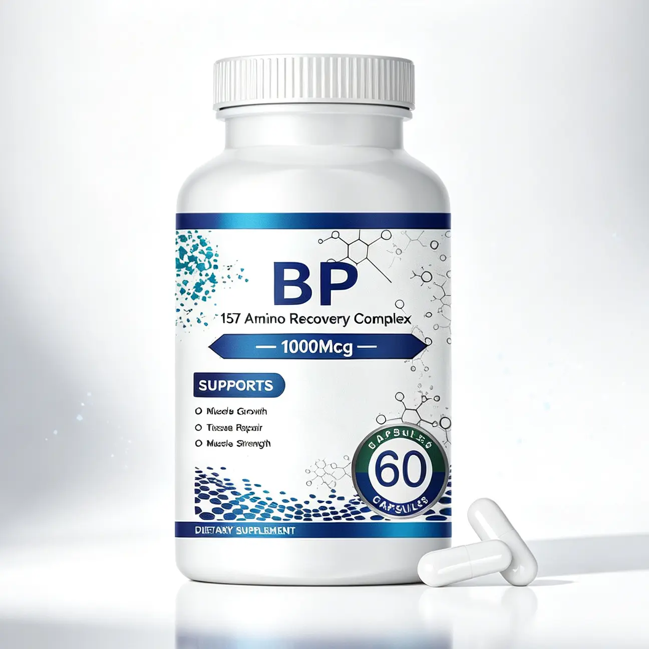 BP 157 Amino Recovery Complex 1000Mcg - 60 Capsules for Muscle Growth Repair & Strength - Dietary Supplement
