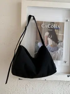 2026 New Large Capacity Nylon Crossbody Bag for Women, Korean Lazy Style Dumpling Bag, Casual Commute Shoulder Bag, Sporty Canvas Tote Bag
