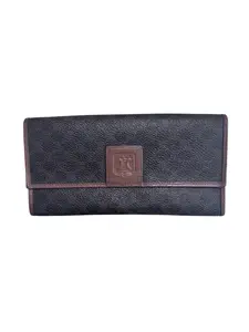 Pre-owned Celine PVC Small Leather Goods Macadam Long Leather Wallet