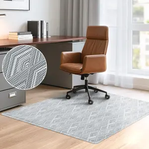 Office Chair Mat for Hardwood Floor, 35"x47" Heavy Duty Computer Chair Mat - Fast Flat & Smooth Glide - Non-Slip Desk Chair Floor Protector for  Office - Gray