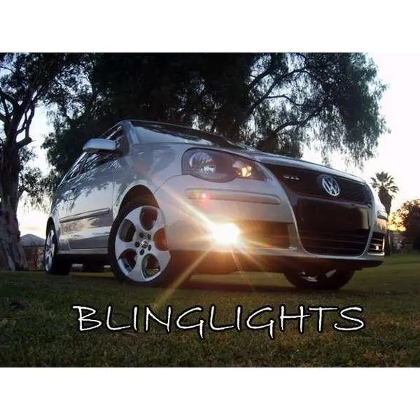 For 2006 2007 2008 2009 Volkswagen VW Polo Mk4 9N3 Xenon Halogen Fog Lamps Driving Lights Foglamps Foglights Kit
