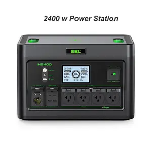 EBL Portable solar panel;Portable Power Station 2400W--- Camping Solar Generator for Outdoor and Indoor Emergency Use