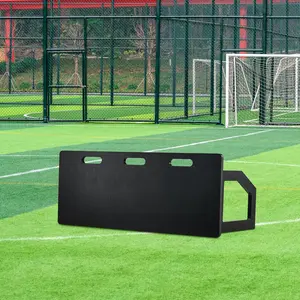 2-in-1 Soccer Rebounder Board 40"x16" Portable Football Trainer with Dual Angle Rebound Foldable Design for Solo Passing & Shooting Practice