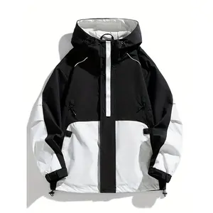 Loose-fit, Drawstring Waist | Men's Casual Sports Jacket And Trousers | 100% Polyester Solid Patchwork Jacket | Breathable And Stylish for Indoor Gatherings, Outdoor Activities | Versatile for All Seasons | Multifunctional Clothing | Minimalist Design, Ca