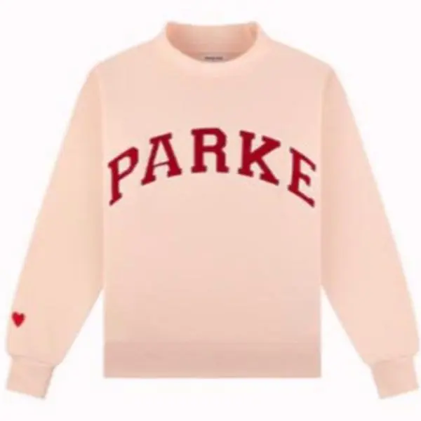 PARKE Letter Embroidered Sweater, Love Small Label Design, Loose Version Does Not Pick People's Daily Casual Jumper
