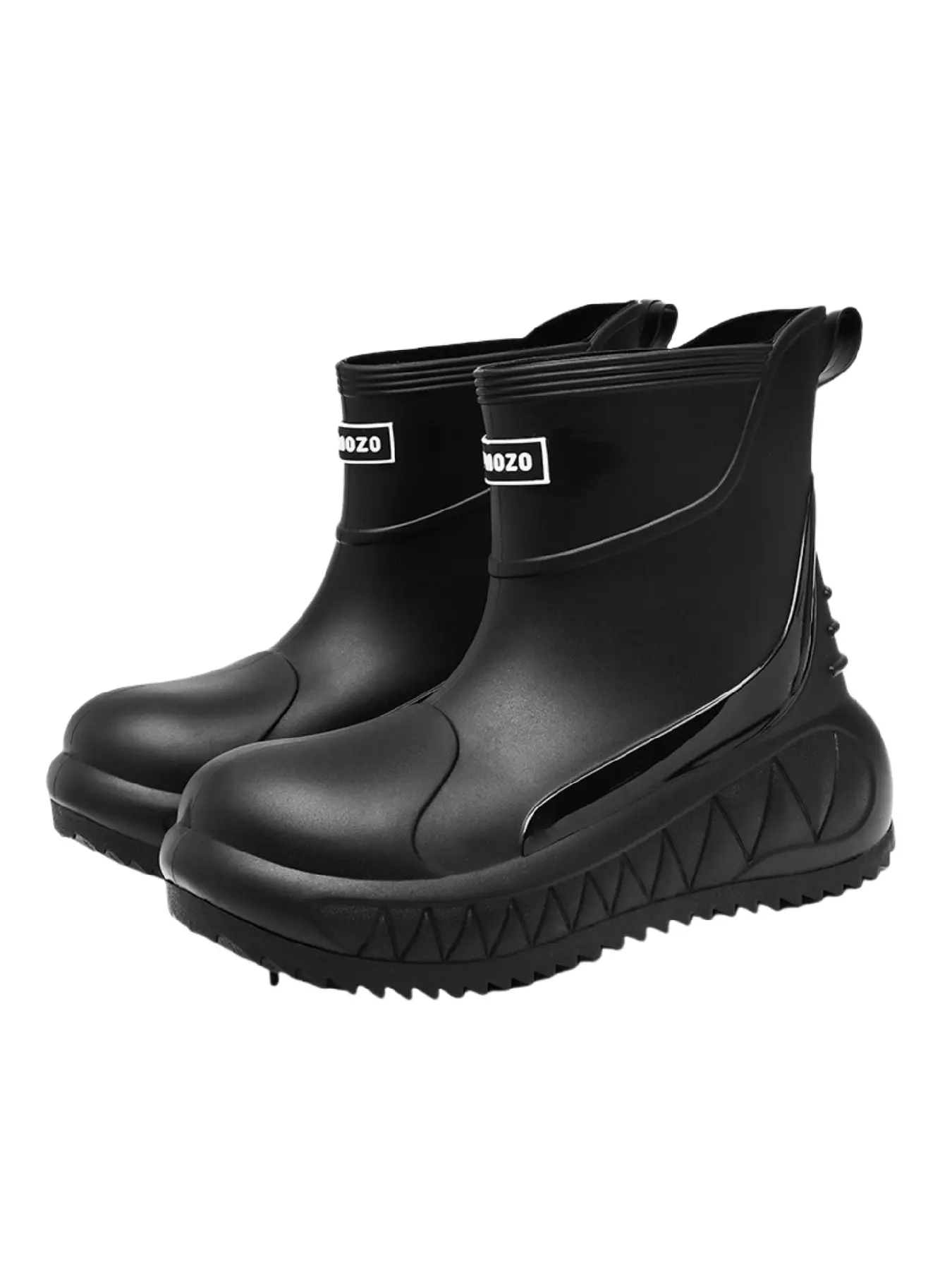 Men's Waterproof Rain Boots, Pull On Boots, Outdoor Sports Boots, Short Fashionable Non-Slip Wear-Resistant Rubber Shoes, Kitchen Fishing Car Wash Water Shoes, One-Piece Slip-On