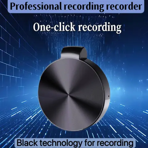Professional Portable Bluetooth Audio Voice Recorder - Chargeable 1-Click Device with 5V1A USB Charger for Extended Battery Life, Multi-Functional Smart Control