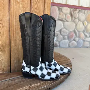 Signature Turquoise Reata Boot – 2.0 Riding Boot Spur Shelf Checkmate Red Bottom Square Toe Boot