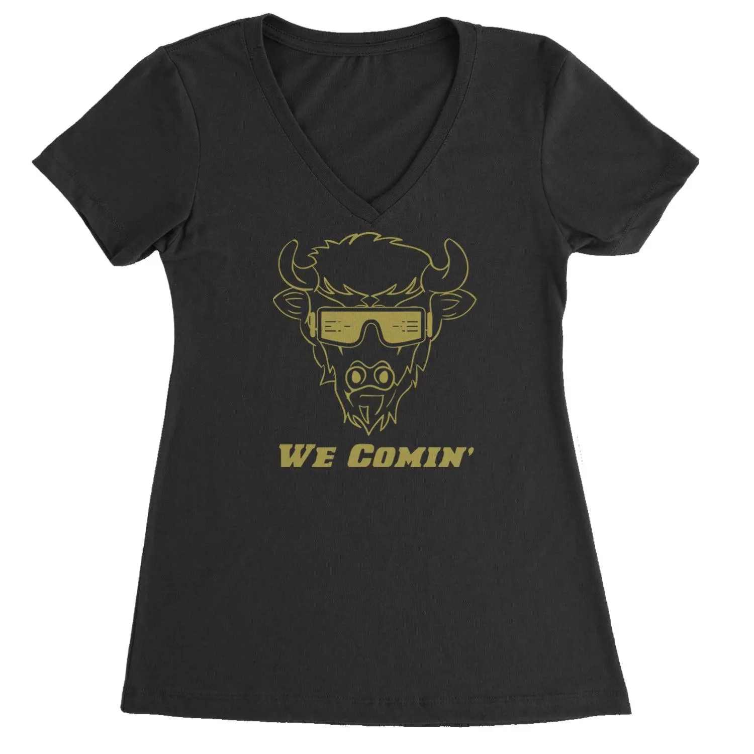 We Coming Coach Prime Colorado Ladies V-Neck T-shirt