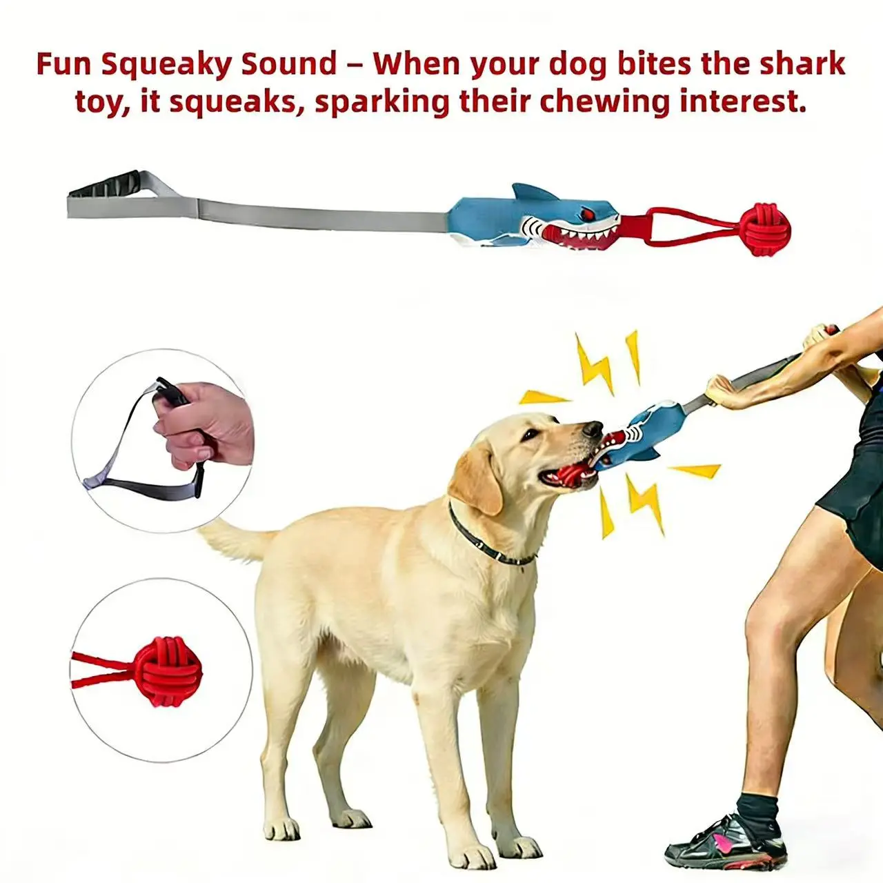 SummerVibes #petlovers Interactive Dog Tug Toy | Squeaky Tug of War for  Puppies & Large Dogs | Fun, Energy-Burning & Bonding Toy (Not for Chewing!)  motion-activated stimulation toy - TikTok Shop