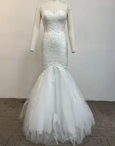 NO.57 Offwhite Wedding Dress Mermaid Design Corset Back